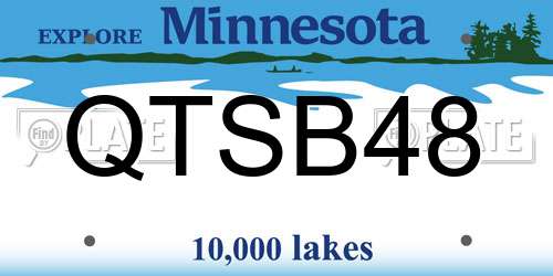 QTSB48 Minnesota License Plate
