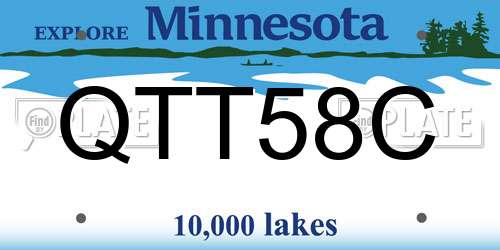 QTT58C Minnesota License Plate