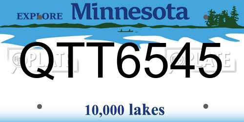 QTT6545 Minnesota License Plate