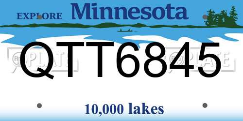 QTT6845 Minnesota License Plate