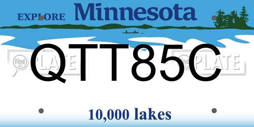 QTT85C Minnesota License Plate