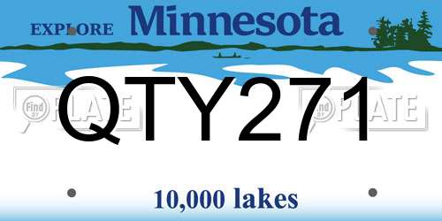 QTY271 Minnesota License Plate
