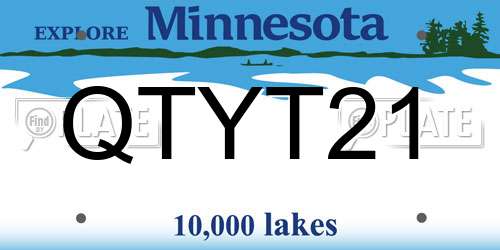 QTYT21 Minnesota License Plate