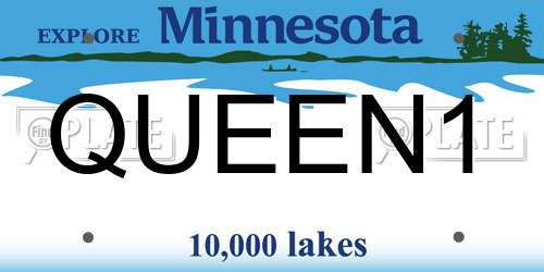 QUEEN1 Minnesota License Plate