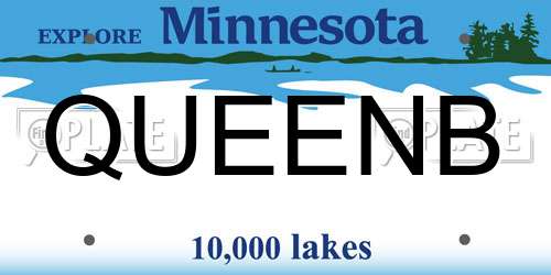QUEENB Minnesota License Plate