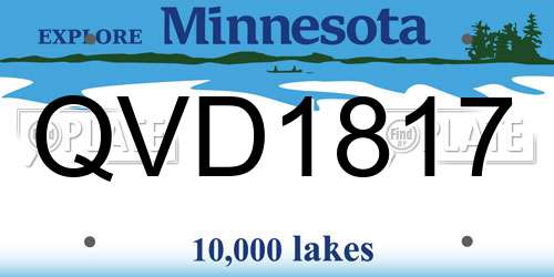 QVD1817 Minnesota License Plate
