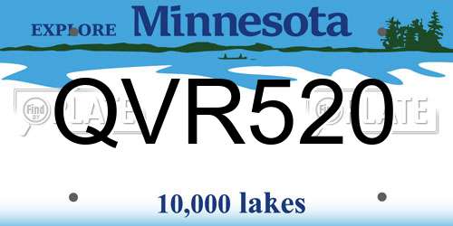 QVR520 Minnesota License Plate