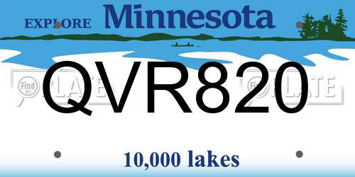 QVR820 Minnesota License Plate