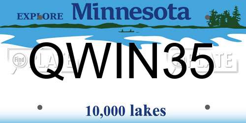 QWIN35 Minnesota License Plate