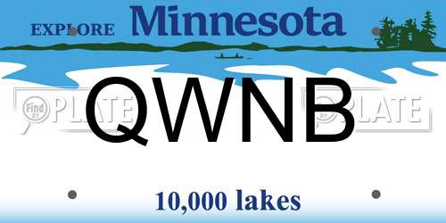 QWNB Minnesota License Plate