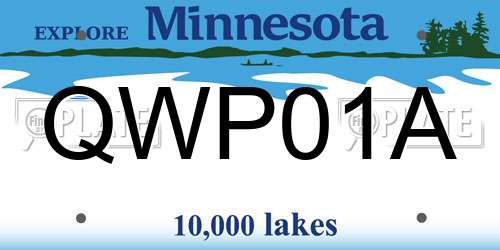 QWP01A Minnesota License Plate