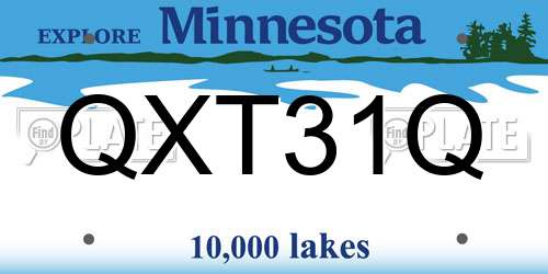 QXT31Q Minnesota License Plate