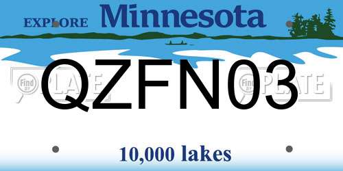 QZFN03 Minnesota License Plate