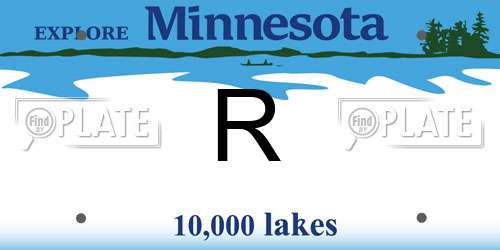 R Minnesota License Plate