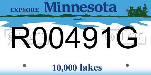 R00491G Minnesota License Plate