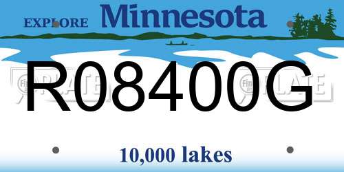 R08400G Minnesota License Plate