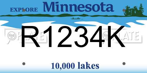 R1234K Minnesota License Plate