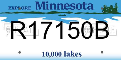 R17150B Minnesota License Plate