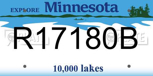 R17180B Minnesota License Plate
