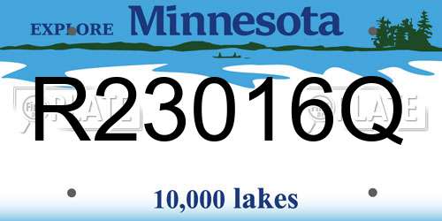 R23016Q Minnesota License Plate