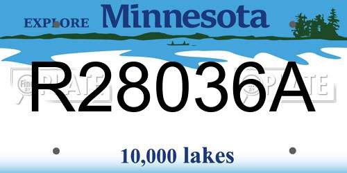 R28036A Minnesota License Plate