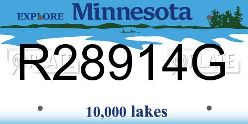 R28914G Minnesota License Plate