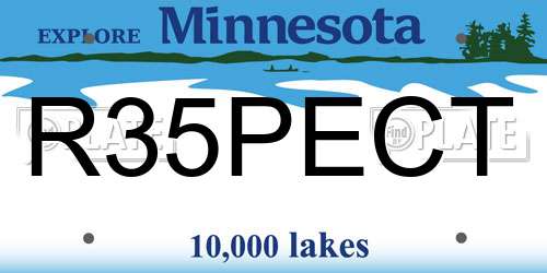 R35PECT Minnesota License Plate