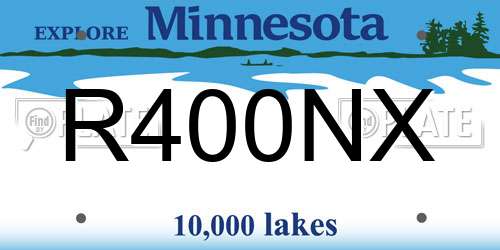 R400NX Minnesota License Plate