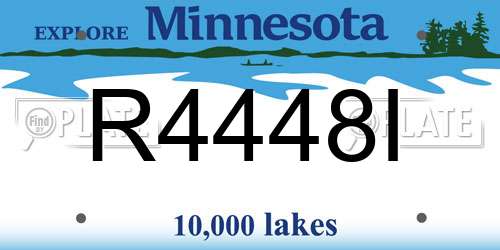 R4448I Minnesota License Plate