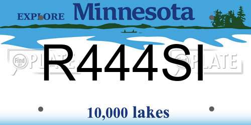 R444SI Minnesota License Plate