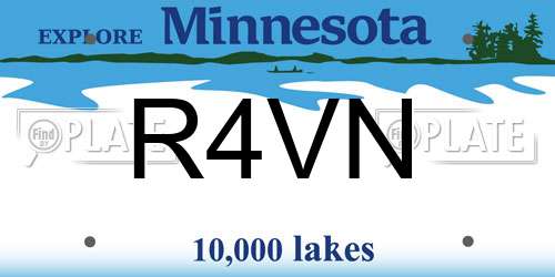 R4VN Minnesota License Plate