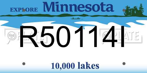 R50114I Minnesota License Plate