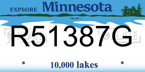 R51387G Minnesota License Plate