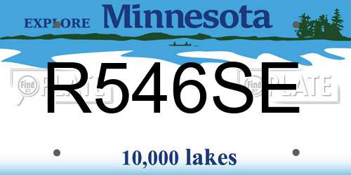 R546SE Minnesota License Plate