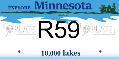 R59 Minnesota License Plate