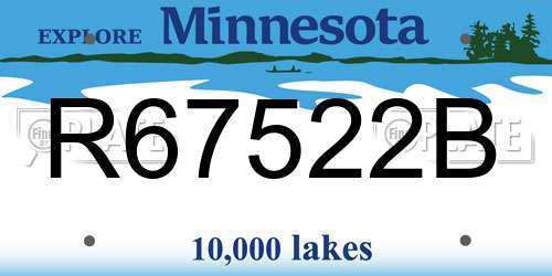 R67522B Minnesota License Plate