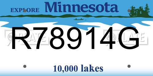R78914G Minnesota License Plate
