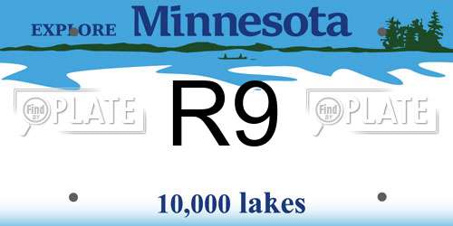 R9 Minnesota License Plate