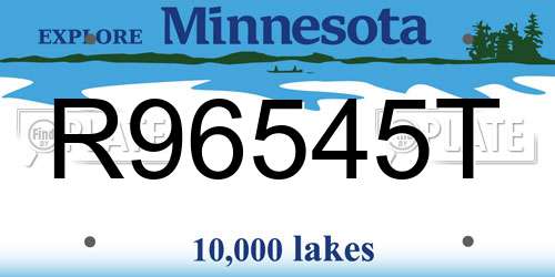 R96545T Minnesota License Plate