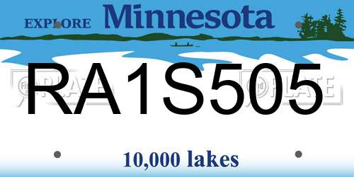 RA1S505 Minnesota License Plate