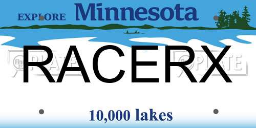 RACERX Minnesota License Plate