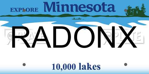 RADONX Minnesota License Plate