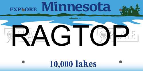 RAGTOP Minnesota License Plate