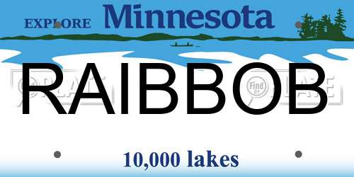 RAIBBOB Minnesota License Plate