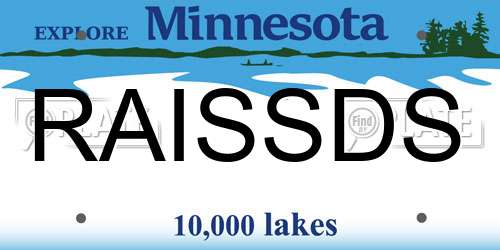 RAISSDS Minnesota License Plate