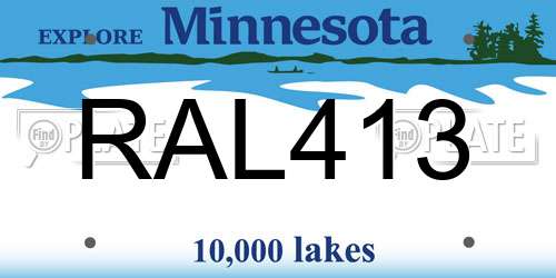 RAL413 Minnesota License Plate