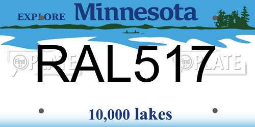 RAL517 Minnesota License Plate