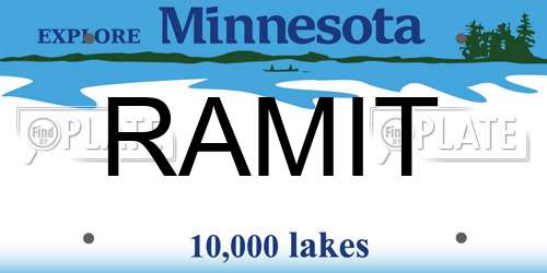 RAMIT Minnesota License Plate