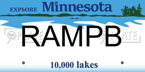 RAMPB Minnesota License Plate
