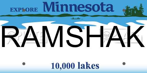 RAMSHAK Minnesota License Plate